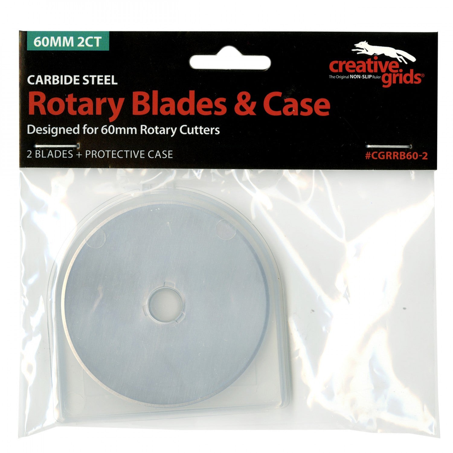 Creative Grids 60mm Replacement Rotary Blade 2-Pack (CGRRB60-2)