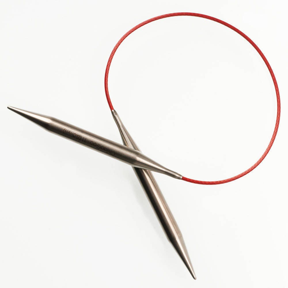 ChiaoGoo Red Lace Stainless Steel Circular Needles 40 Inch ChiaoGoo 7040-11 40-Inch Red Lace Circular Knitting Needles - Stainless Steel 8mm (US 11) 40 Inch Knitting Needles Size 11