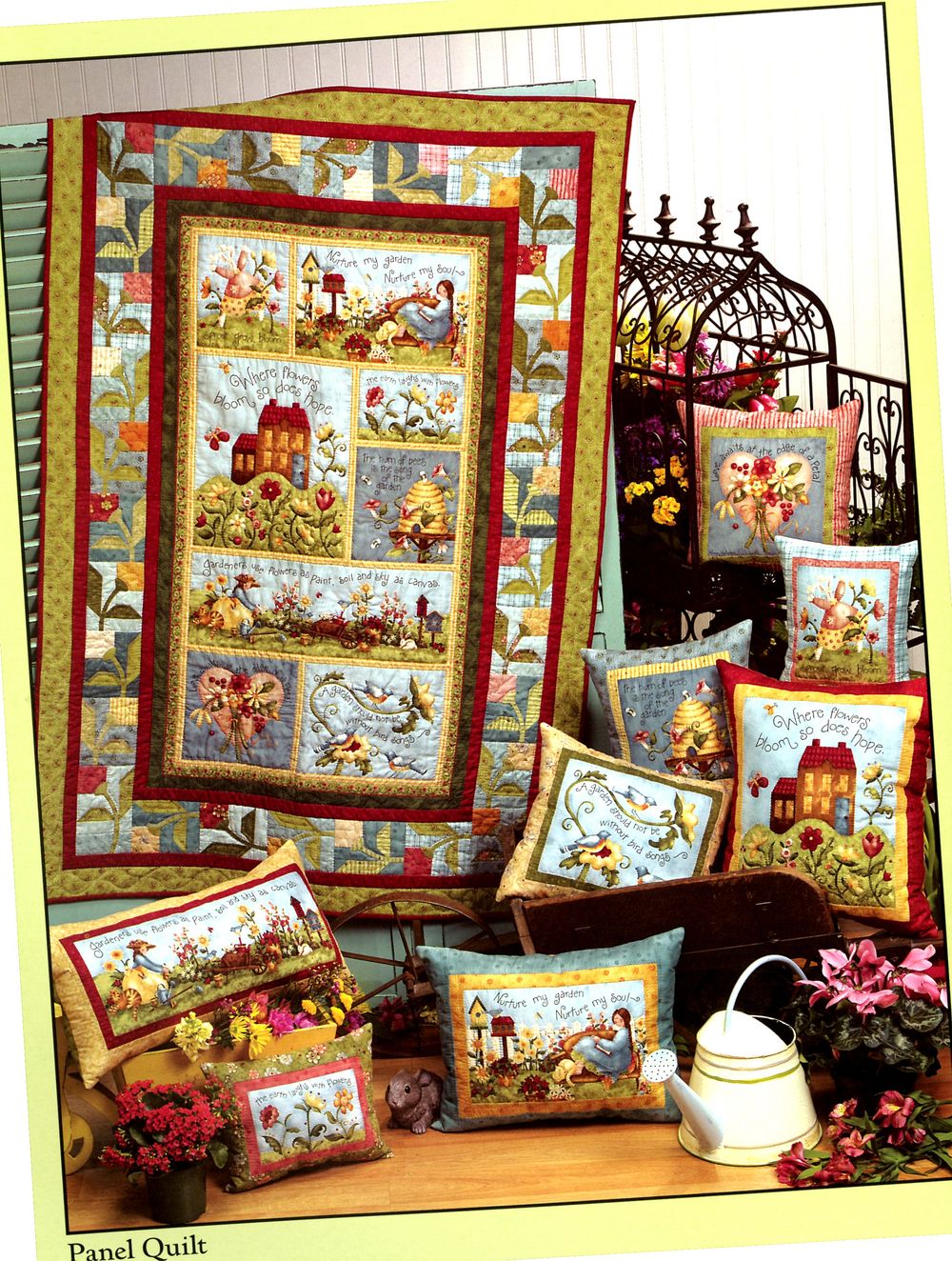 Garden Song Quilt Pattern Book by Nancy Halvorsen of Art to Heart