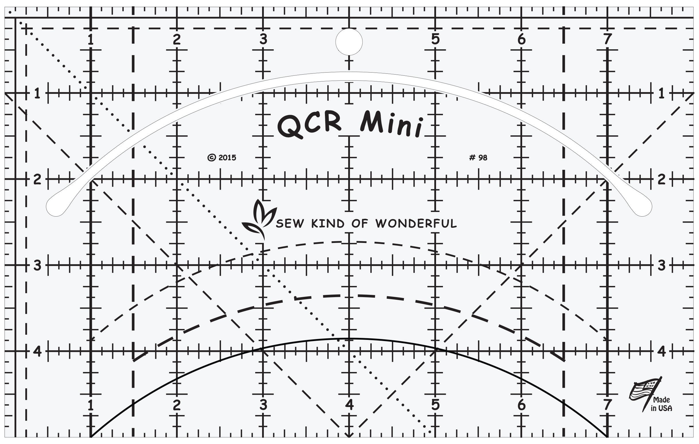 Creative Grids Stripology Squared Mini Slotted Quilt Ruler (CGRGE3)