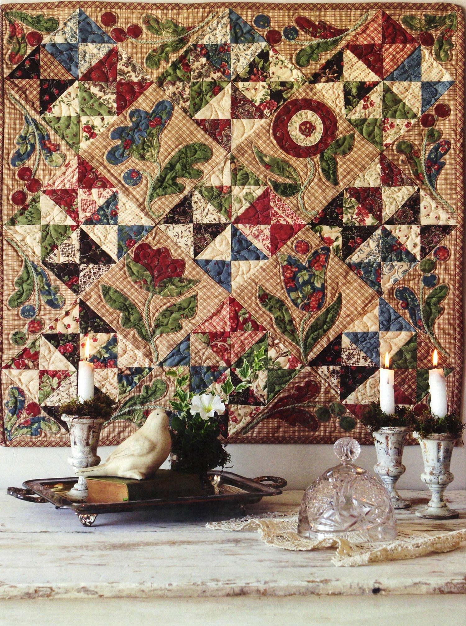 In Full Bloom Applique Quilt Pattern Book by Barb Adams and Alma Allen of Blackbird Designs