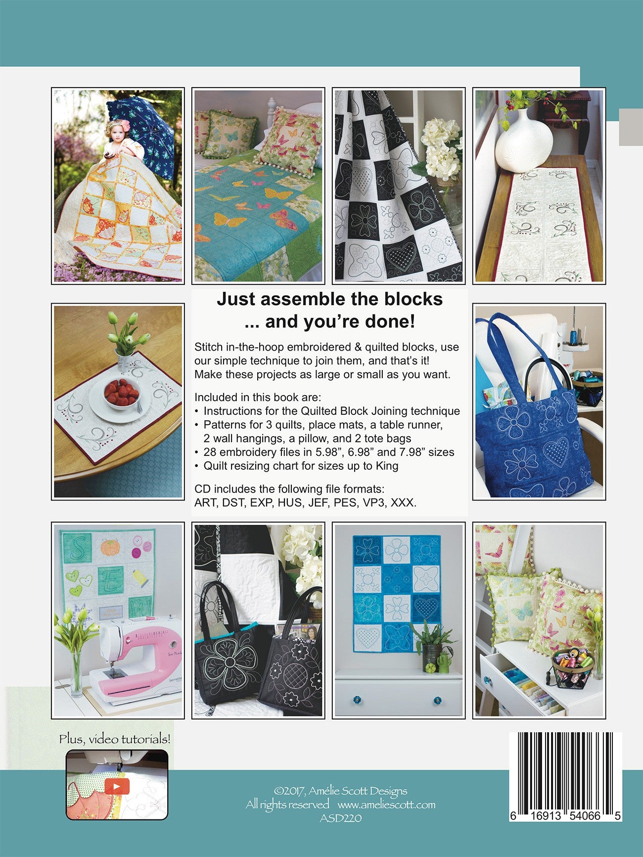 Build-A-Quilt On Your Embroidery Machine by Amelie Scott