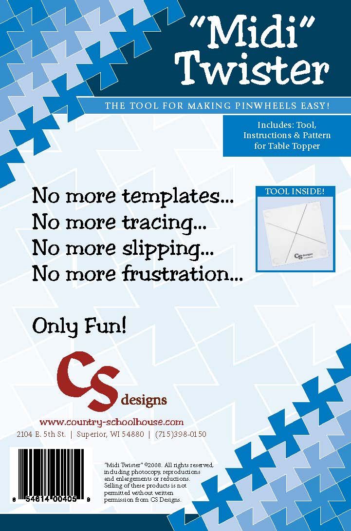 Midi Twister Tool Quilt Template by Marsha Bergren for Twister Sisters