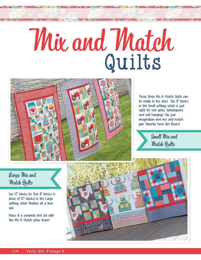 Farm Girl Vintage 2 Quilt Pattern Book by Lori Holt for It's Sew Emma