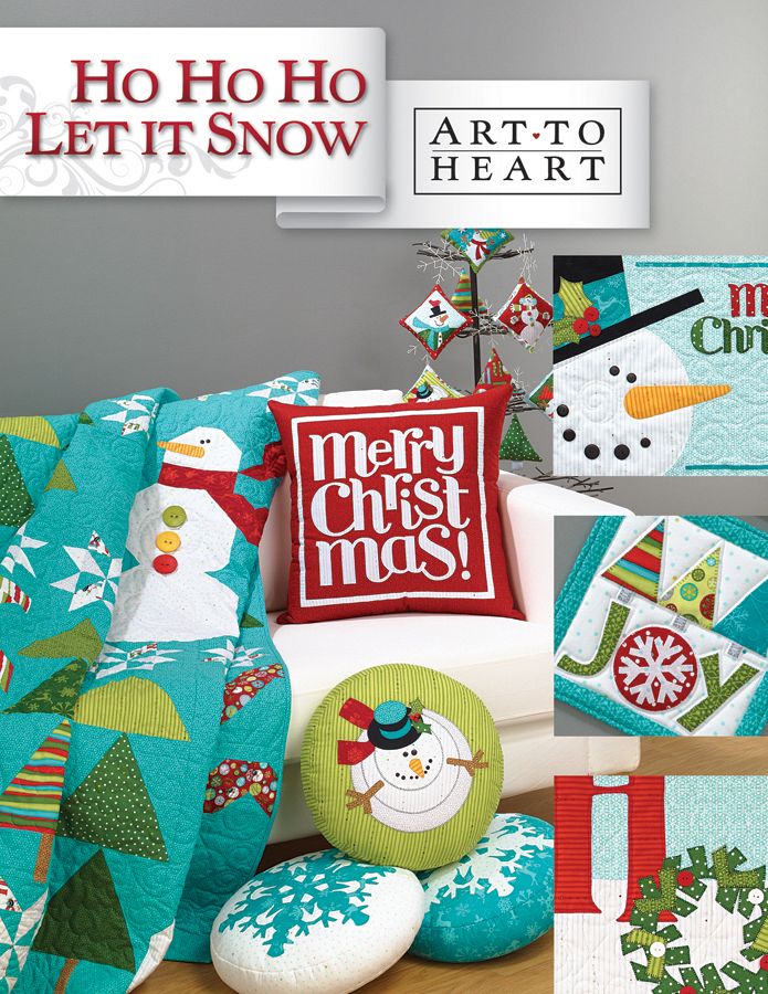 Ho Ho Ho Let It Snow Quilt Pattern Book by Nancy Halvorsen of Art to Heart
