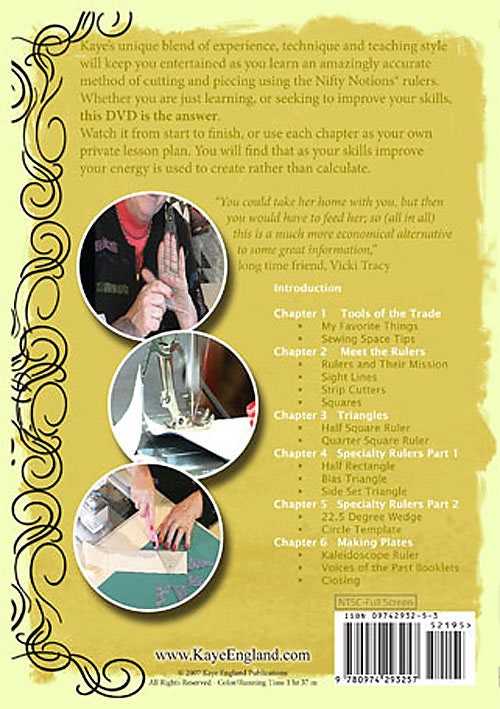 More Smart Piecing Techniques Video on CD with Kaye England of Kaye England Publications