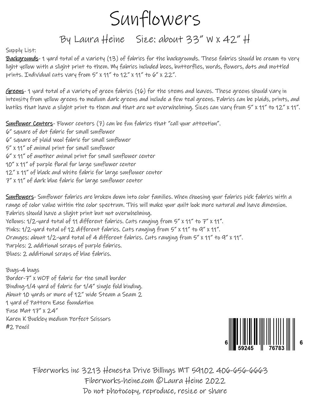 Sunflowers Collage Quilt Pattern by Laura Heine of Fiberworks