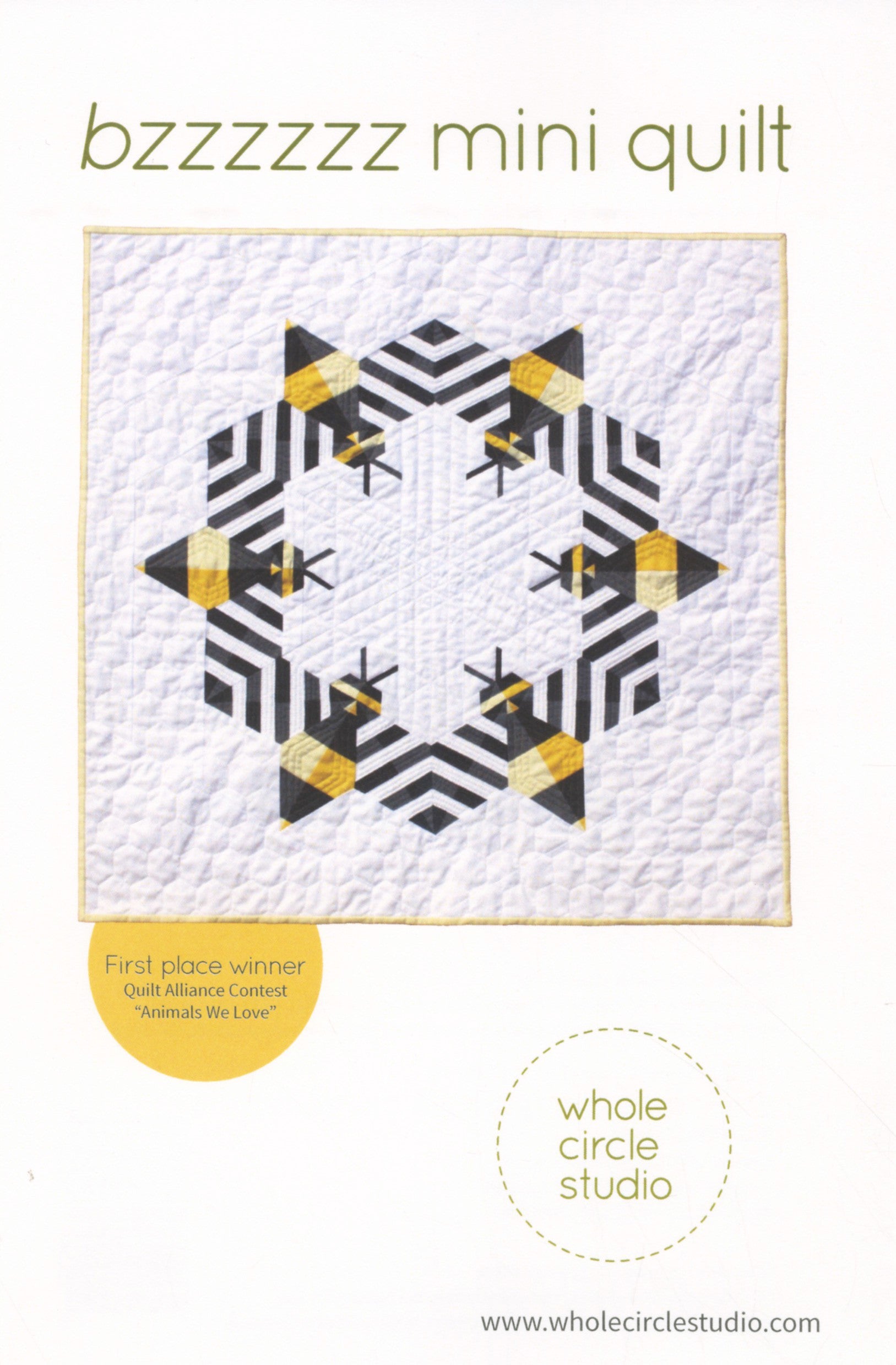Bzzzzzz Mini Quilt Pattern by Sheri Cifaldi-Morrill for Whole Circle Studio