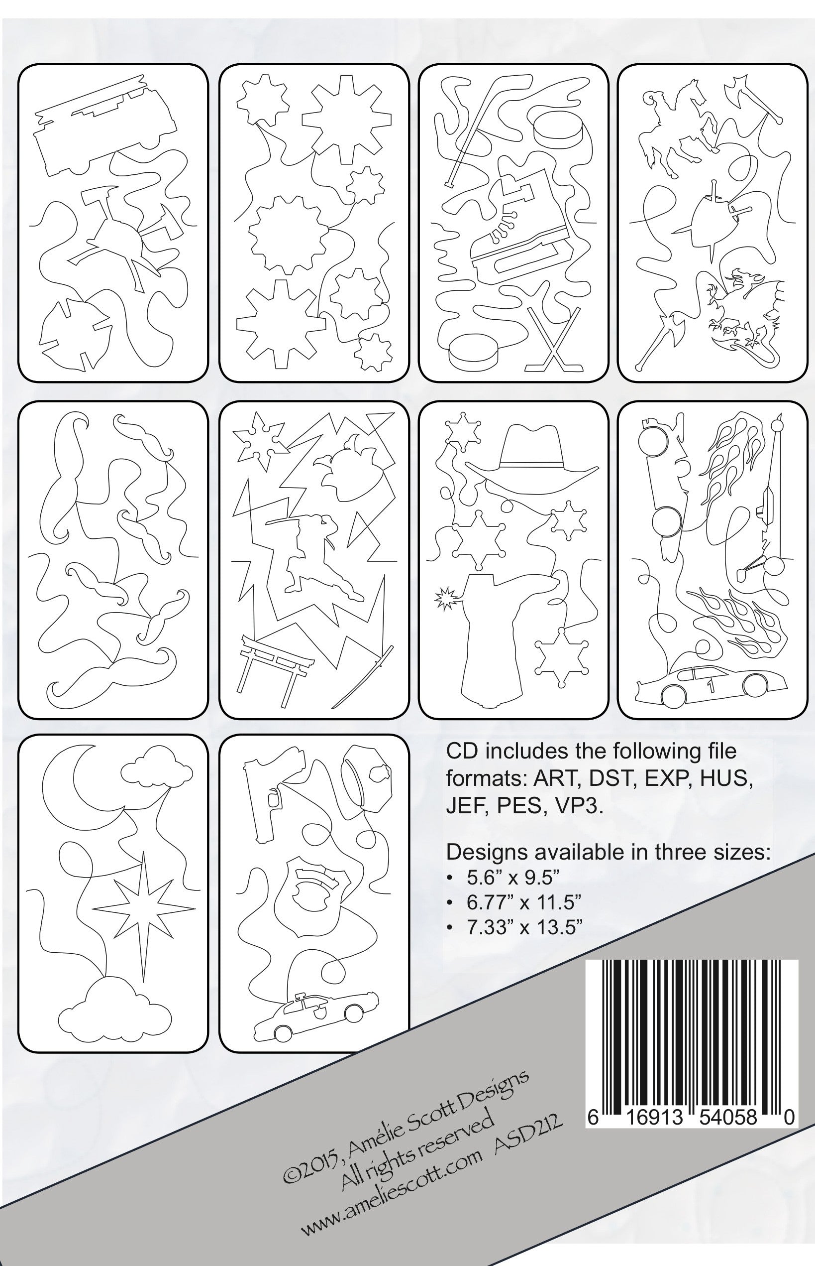 Edge-To-Edge Quilting On Your Embroidery Machine Expansion Pack 4 by Amelie Scott Designs