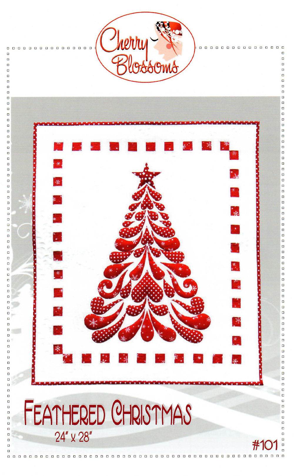 Feathered Christmas Applique Quilt Pattern by Cherry Guidry of Cherry Blossoms