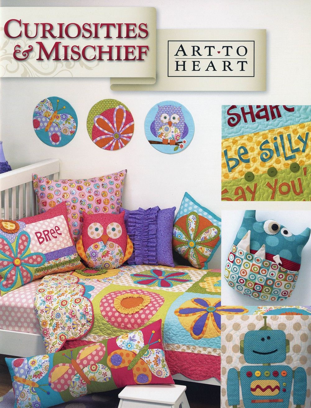 Curiosities And Mischief Quilt Pattern Book by Nancy Halvorsen of Art to Heart