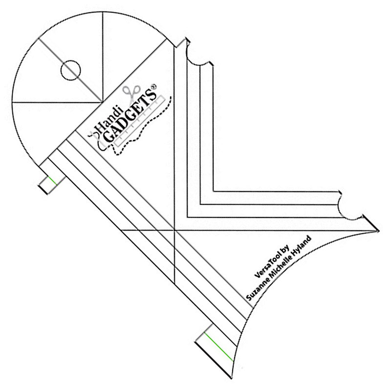 HQ Versa Tool 4-1/2-Inch x 7-1/2-Inch Longarm Template by Handi Gadgets