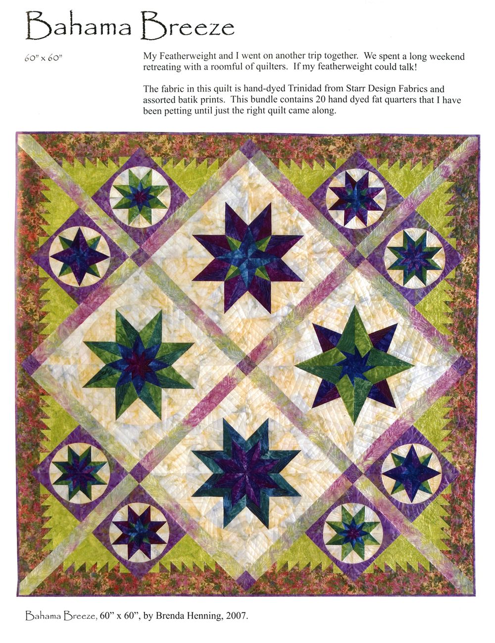Mariners Compass Quilts 2nd edition by Brenda Henning of Bear Paw Productions