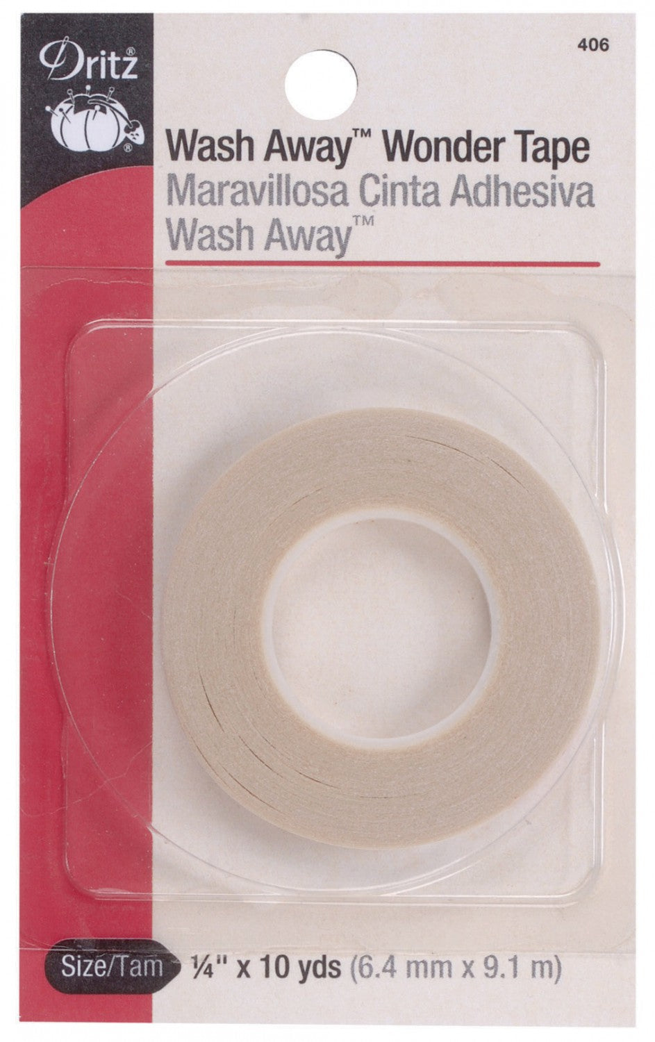 Wash-Away Wonder Tape 1/4in x 10yds by Dritz