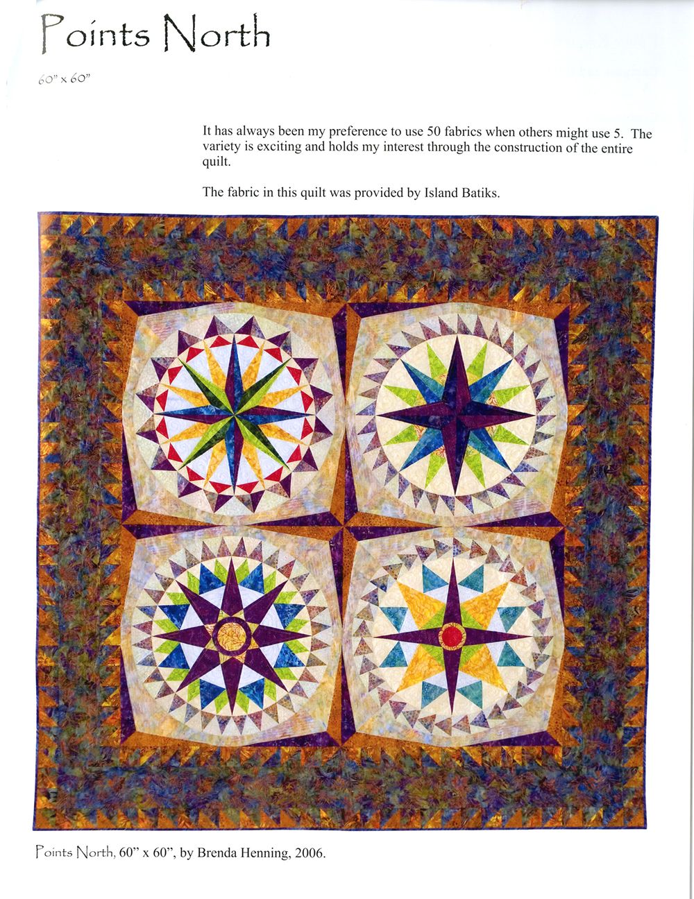 Mariners Compass Quilts 2nd edition by Brenda Henning of Bear Paw Productions