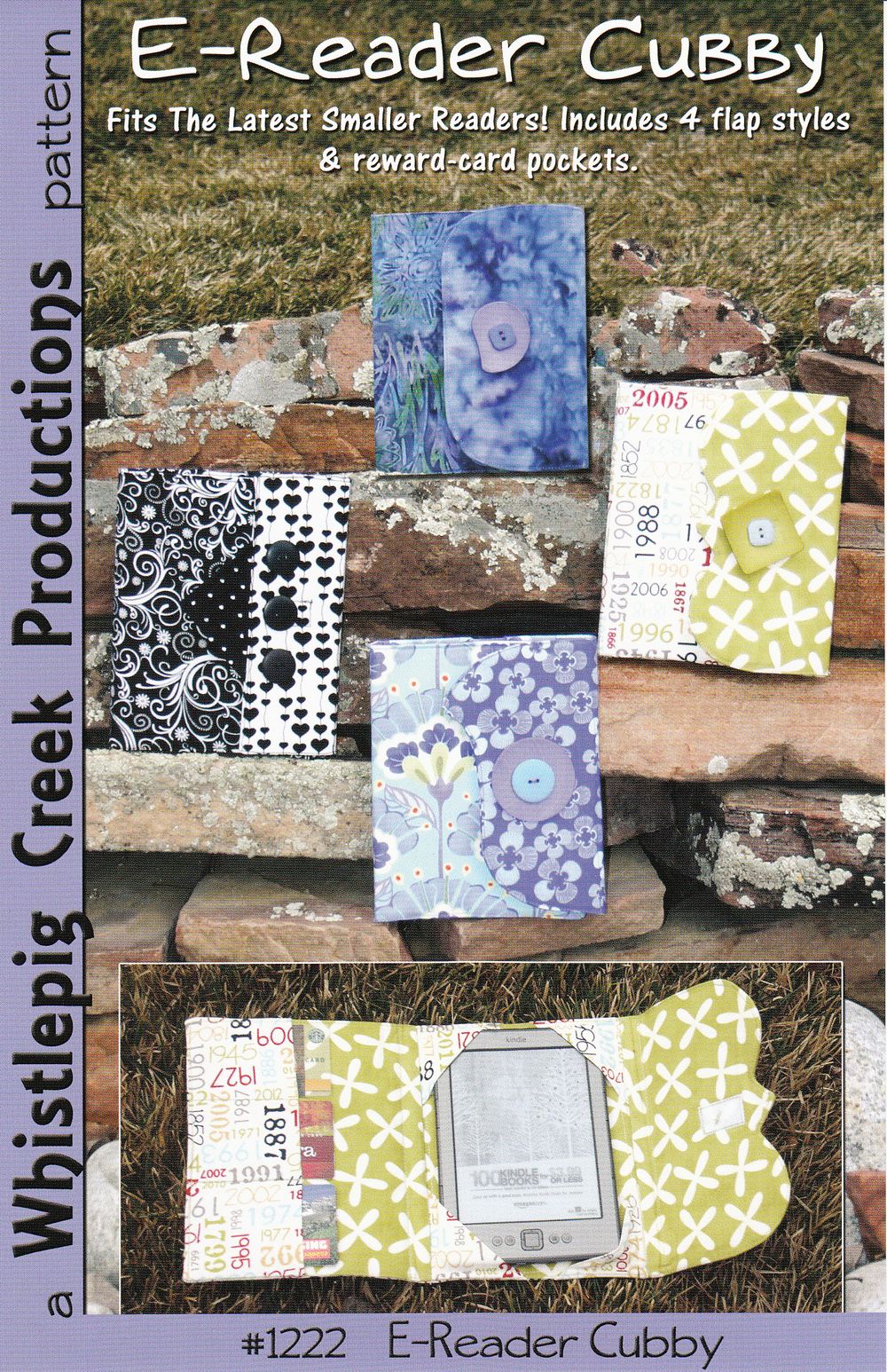 E-Reader Cubby Sewing Pattern by Sue Marsh for Whistlepig Creek Productions