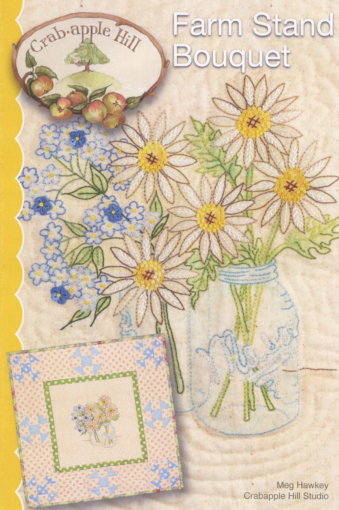 Farm Stand Bouquet Embroidery Pattern by Crabapple Hill Studio