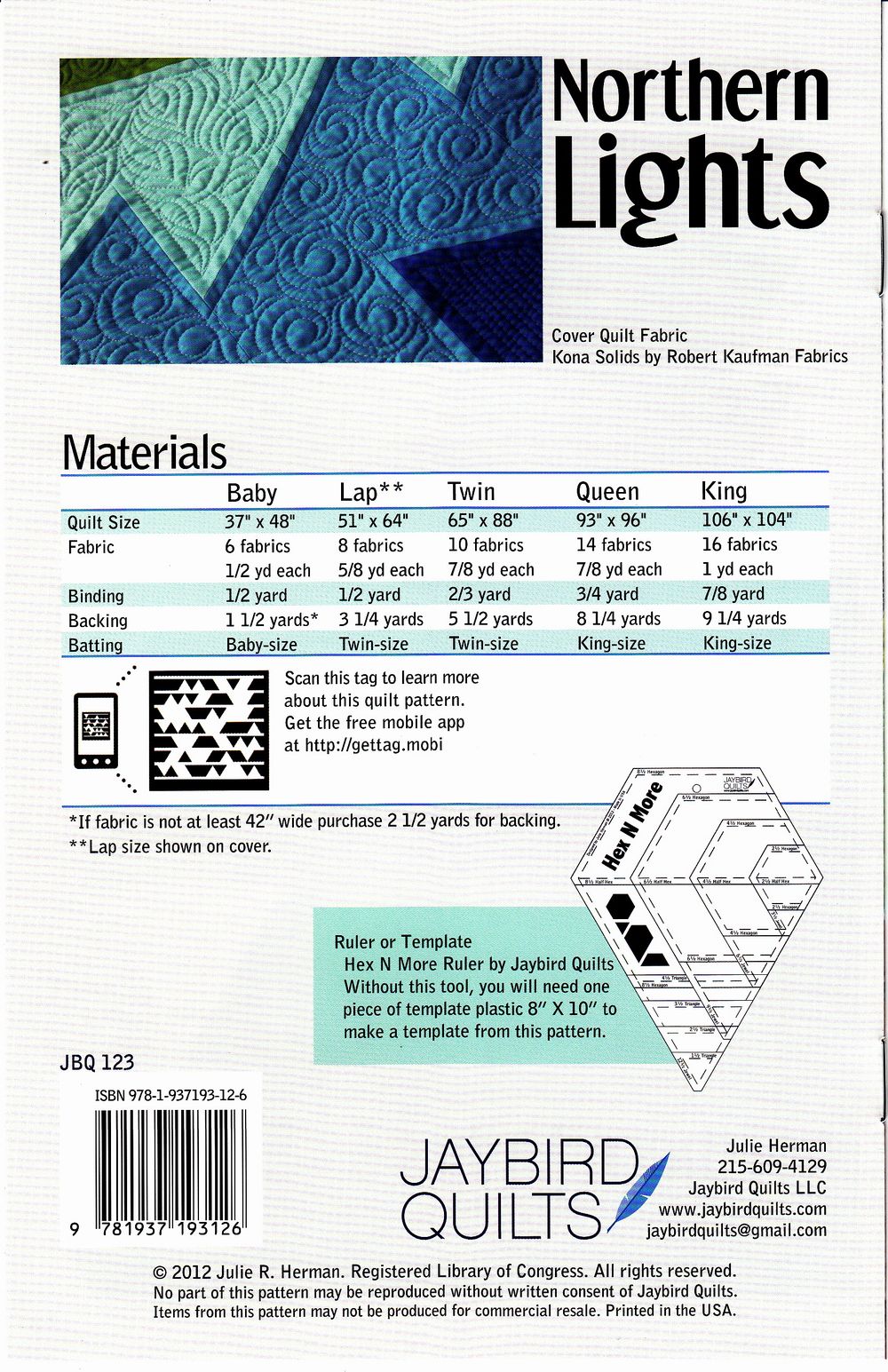 Northern Lights Quilt Pattern by Julie Herman of Jaybird Quilts