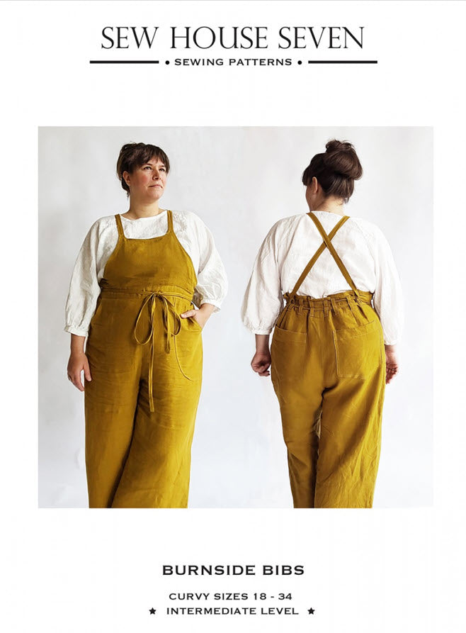 Burnside Bibs Curvy Sizes 18 - 34 Sewing Pattern by Peggy Mead of Sew House Seven
