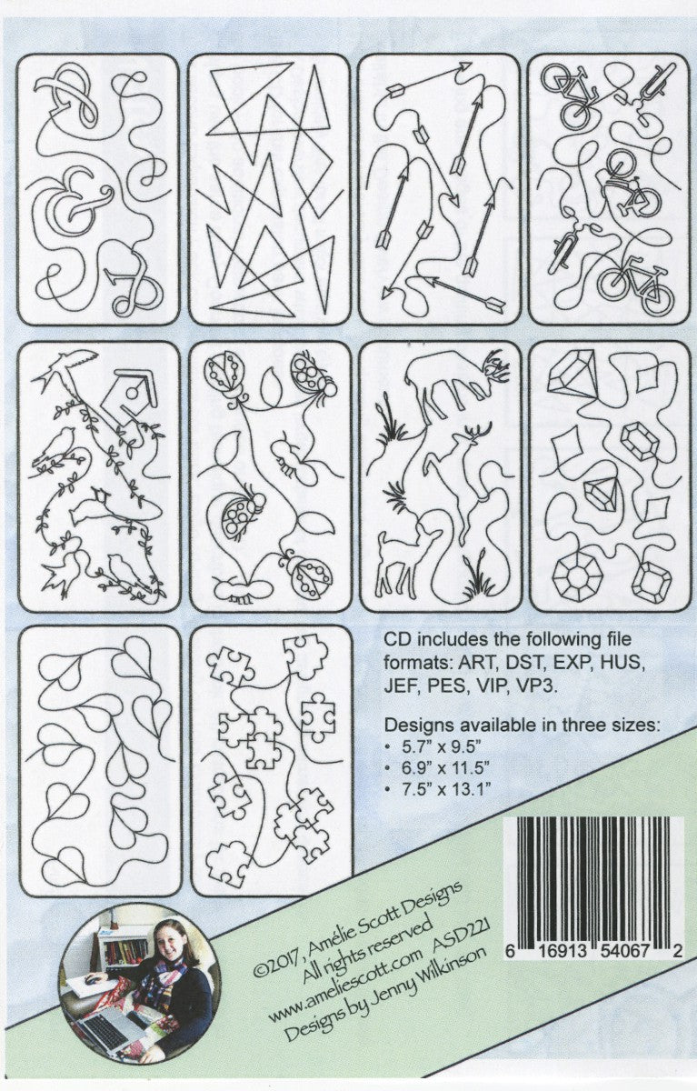 Edge-To-Edge Quilting On Your Embroidery Machine Expansion Pack 8 by Amelie Scott Designs