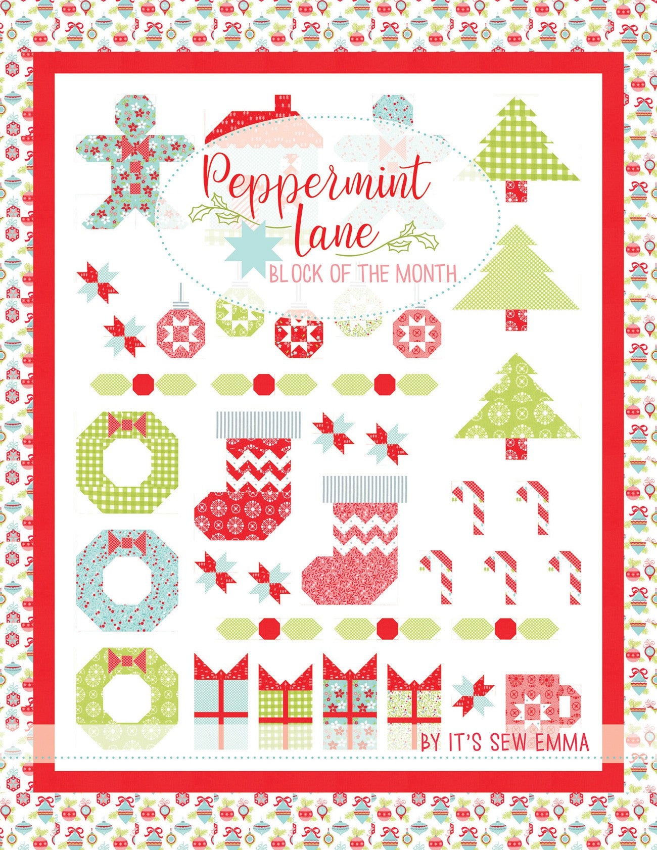 Peppermint Lane Quilt Pattern Book by Kimberly Jolly for It's Sew Emma - Dings & Dents