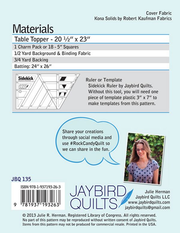 Rock Candy Table Topper Quilt Pattern by Julie Herman of Jaybird Quilts