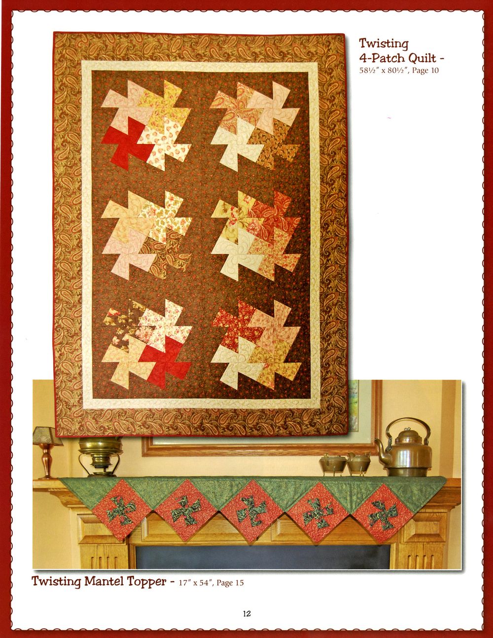 Let's Twist Quilt Pattern Book by Marsha Bergren for Twister Sisters
