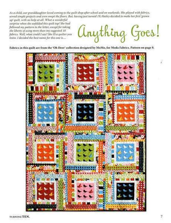 Turning Ten Let It Shine Quilt Pattern Book by Tricia Cribbs of Friendfolks - Dings & Dents
