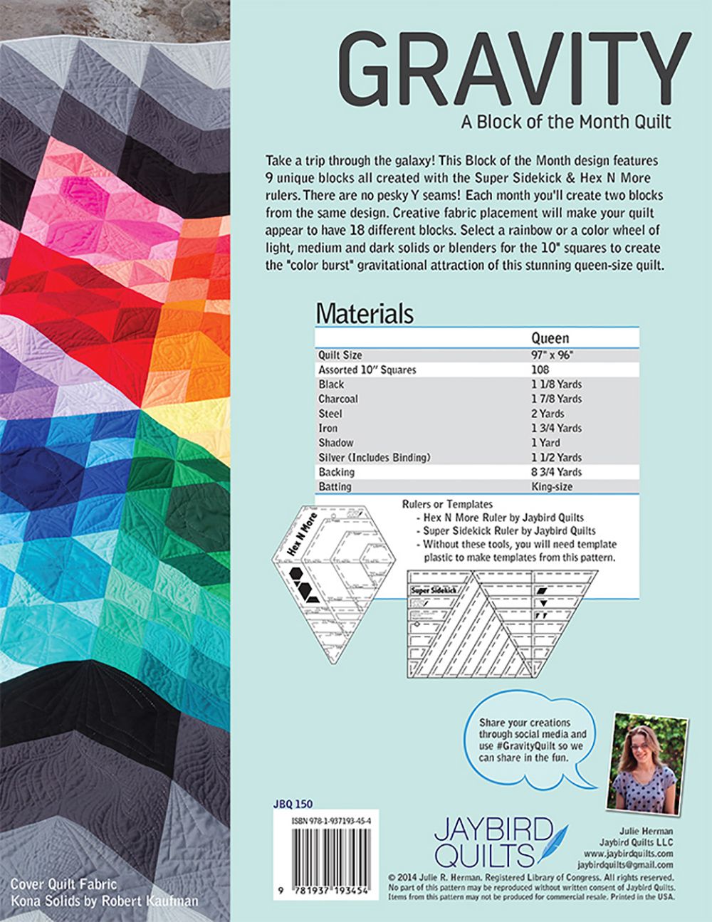 Gravity Quilt Book by Julie Herman of Jaybird Quilts
