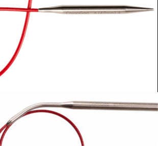 ChiaoGoo 24 Inch Regular Red Stainless Steel Circular Knitting Needles (Tip Sizes US- to US-11)