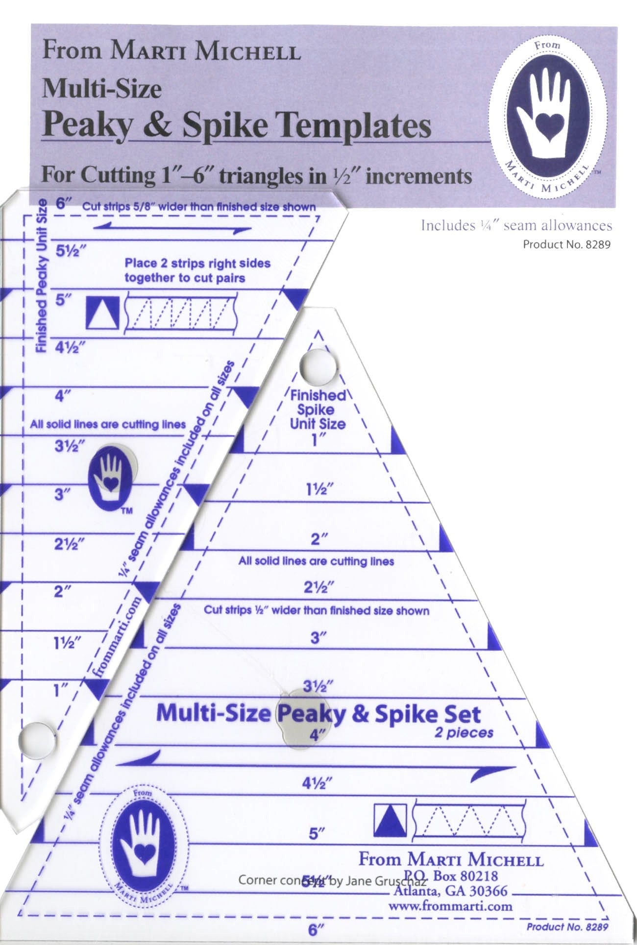 Multi-Size Peaky and Spike Template Set From Marti Michell