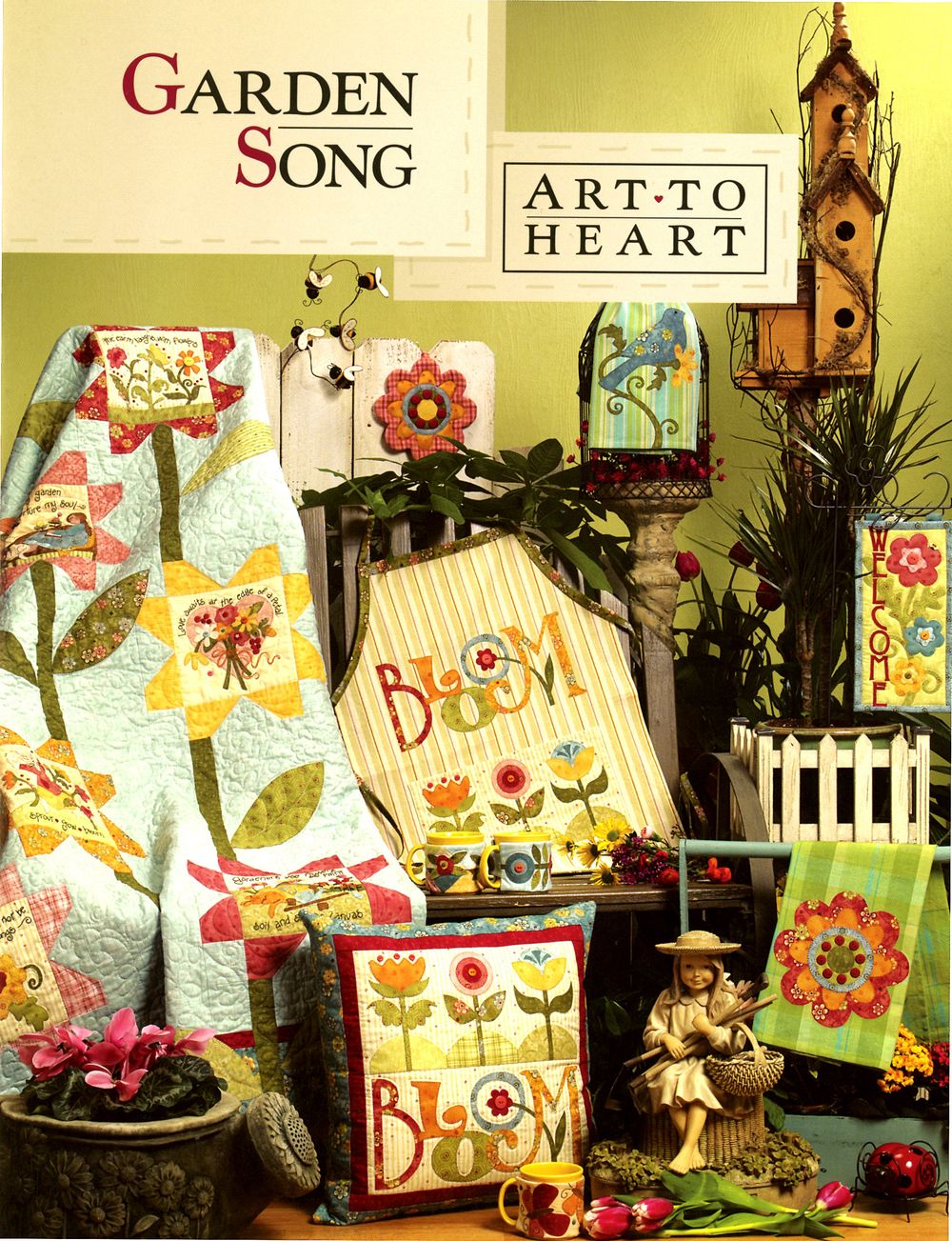 Garden Song Quilt Pattern Book by Nancy Halvorsen of Art to Heart