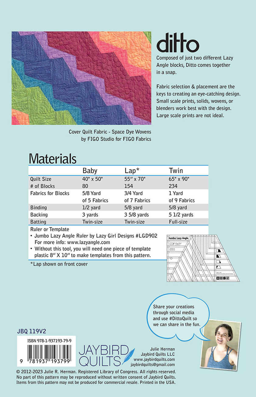 Ditto V2 Quilt Pattern by Julie Herman of Jaybird Quilts