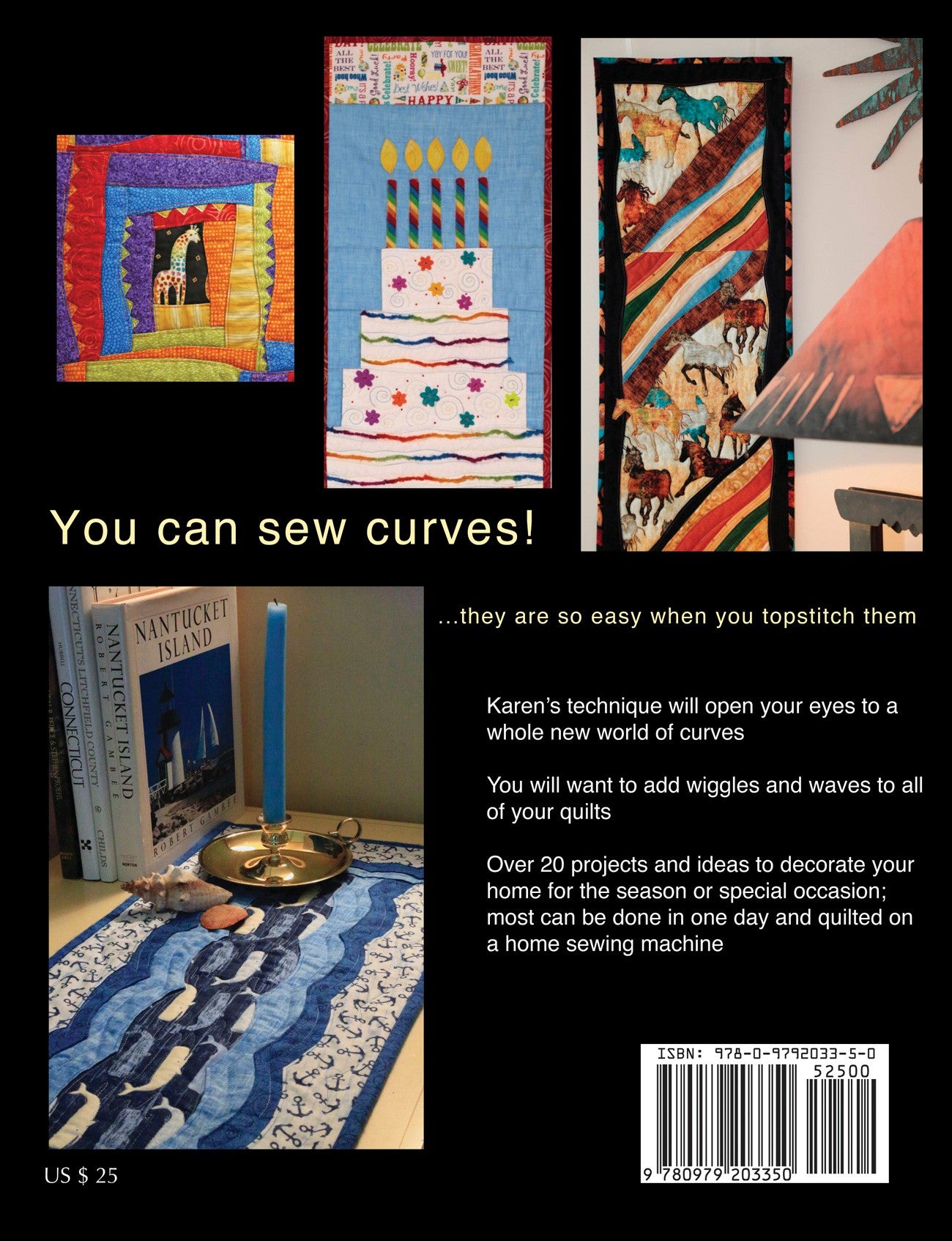 Wiggles and Waves Quilt Pattern Book by Karen Eckmeier of The Quilted Lizard