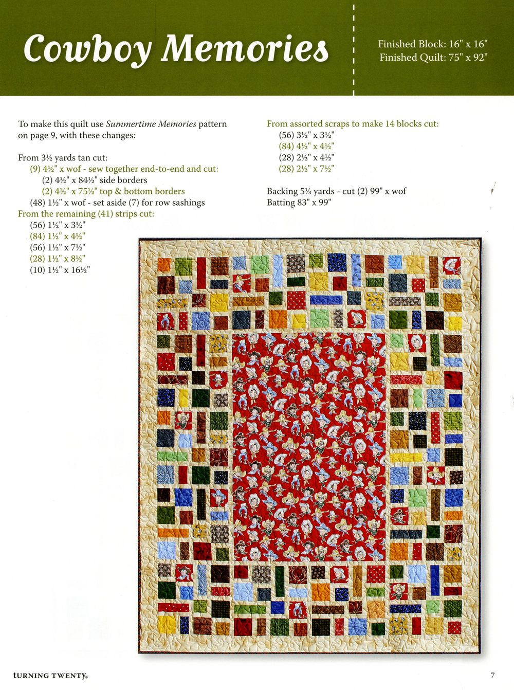 Turning Twenty Stained Glass And Scraps Quilt Pattern Book by Tricia Cribbs of Friendfolks - Dings & Dents
