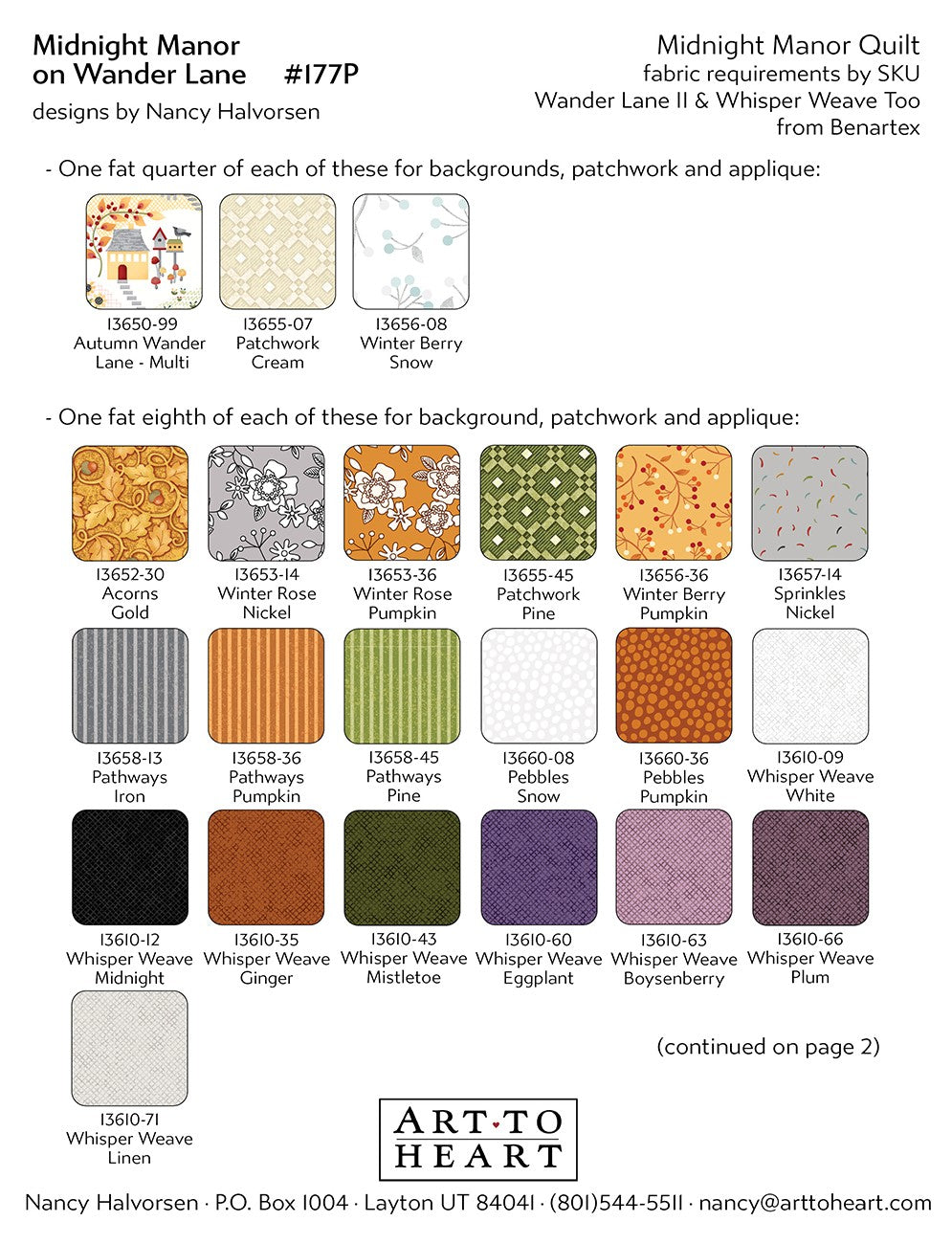 Midnight Manor on Wander Lane Quilt Pattern (October - Block 10) by Nancy Halvorsen of Art to Heart