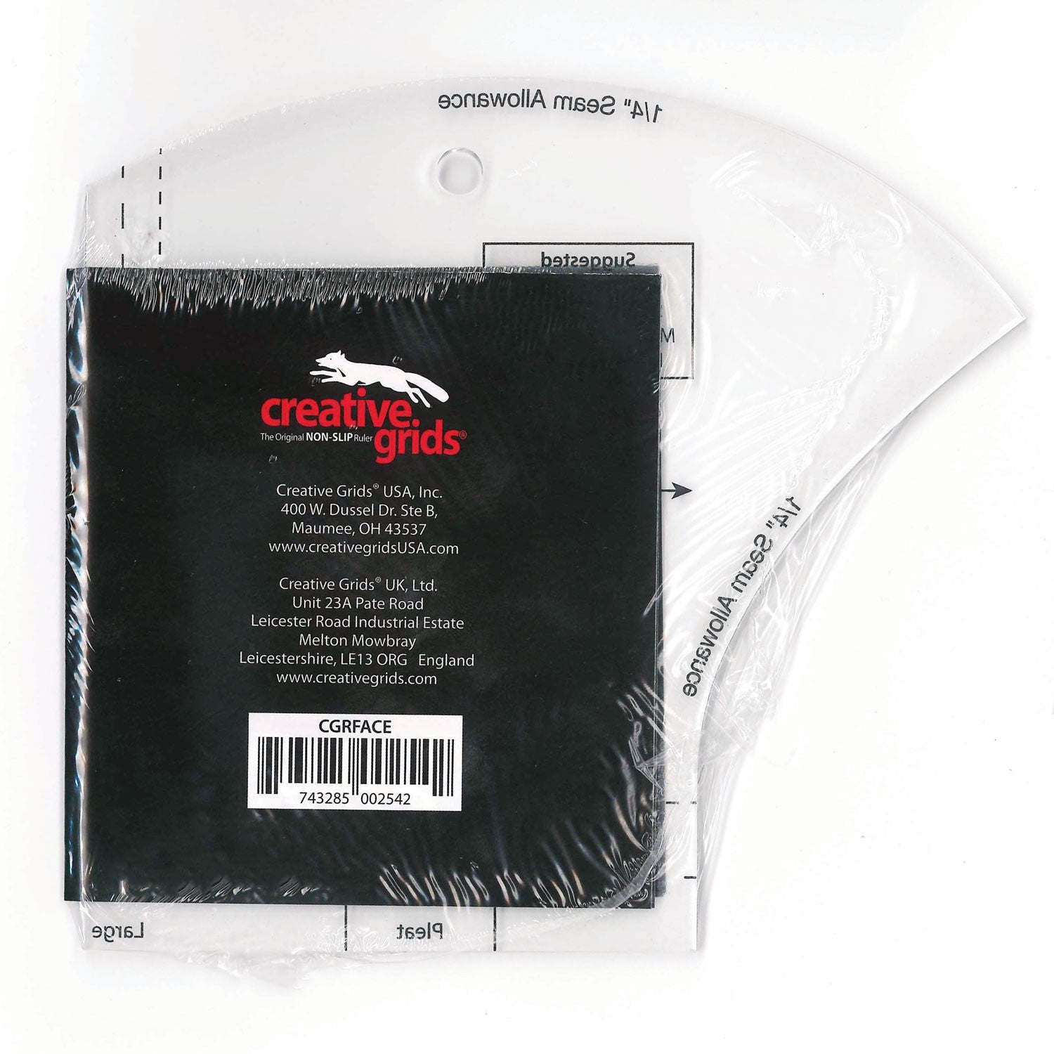 Creative Grids Face Mask Template Makes 3 Sizes 6-Inch x 6-1/4-Inch (CGRFACE)