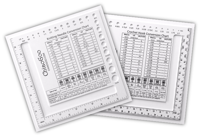 ChiaoGoo Two-Sided 5-Inch Swatch and 21-Hole Needle Gauge US (1.5 mm) - US 15 (1 mm)