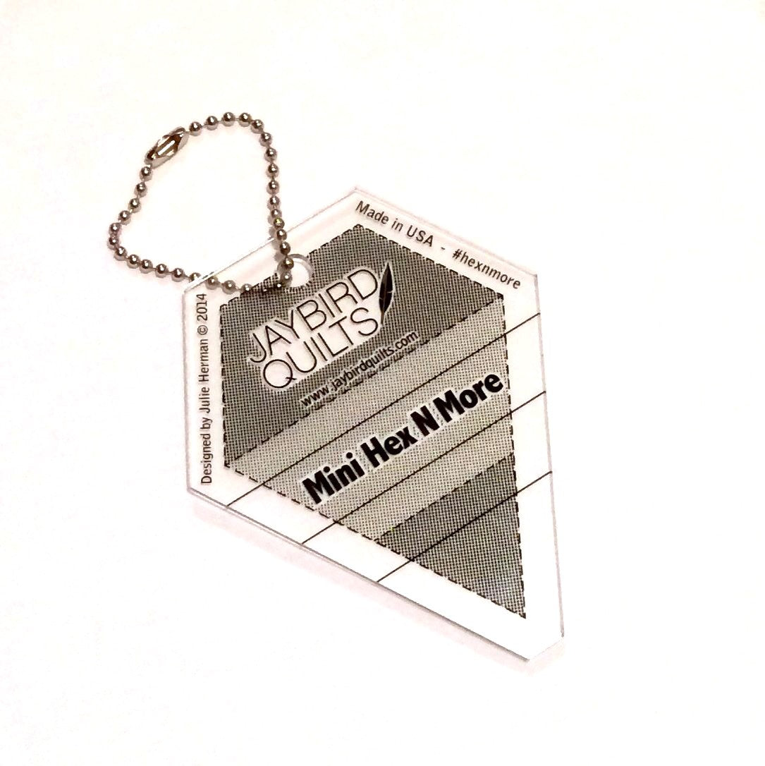 Mini Hex N More Keychain Ruler by Julie Herman of Jaybird Quilts