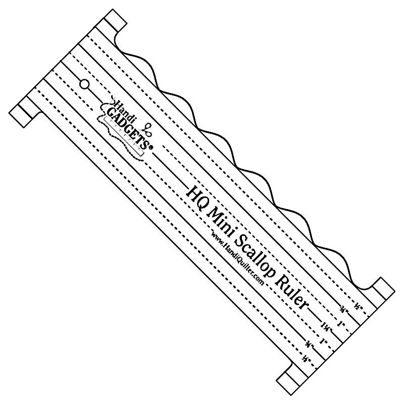 HQ Mini Scallop Ruler 3-Inch x 8-Inch Longarm Template by Handi Gadgets