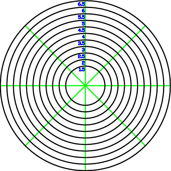 Quilter's Rule Nested Circles Template Set Of 11 Nested Rings
