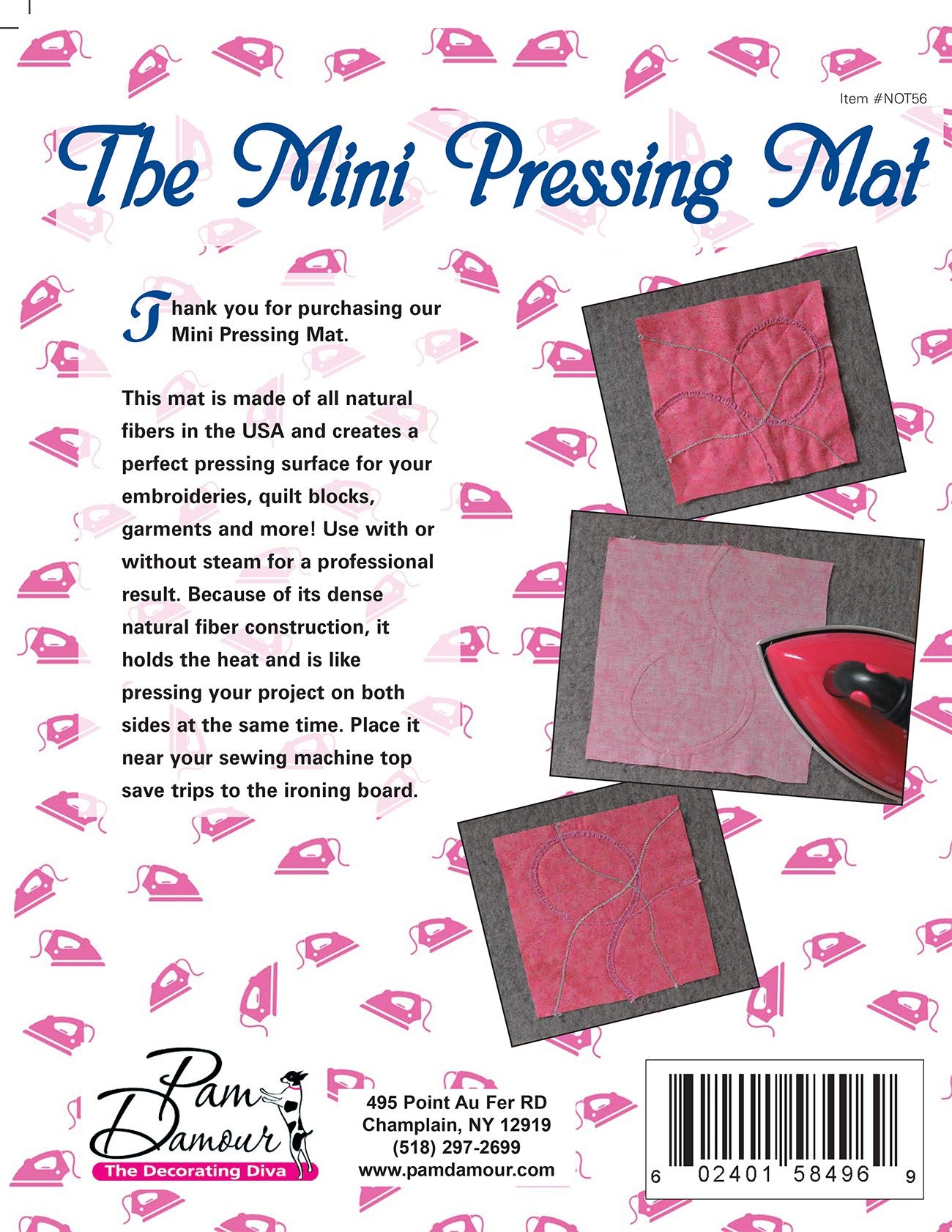 Mini Pressing Mat 9-Inches x 12-Inches by Pam Damour The Decorating Diva