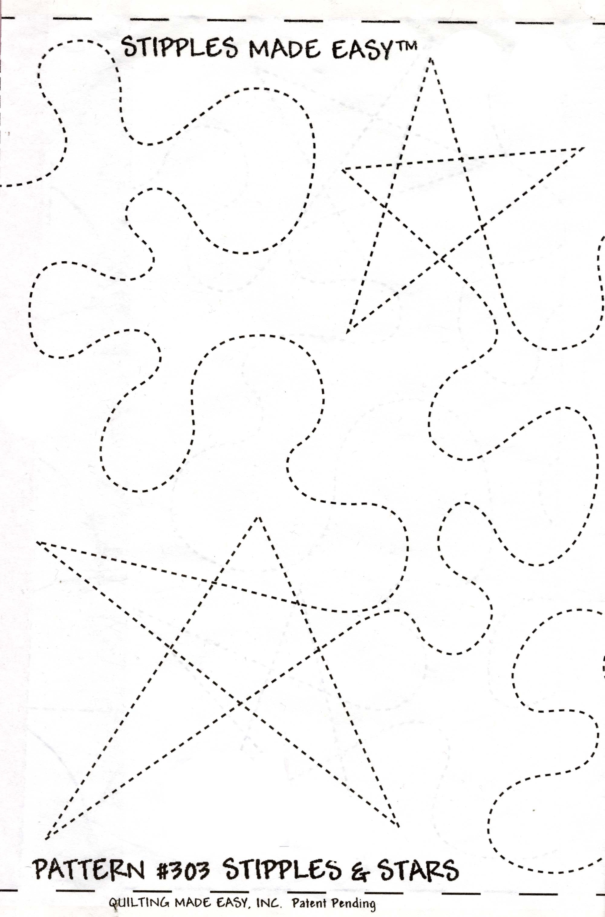 Quilt Pattern On A Roll Stipples Made Easy Stipples and Stars 303 9 1/2 Inches x 26 Feet