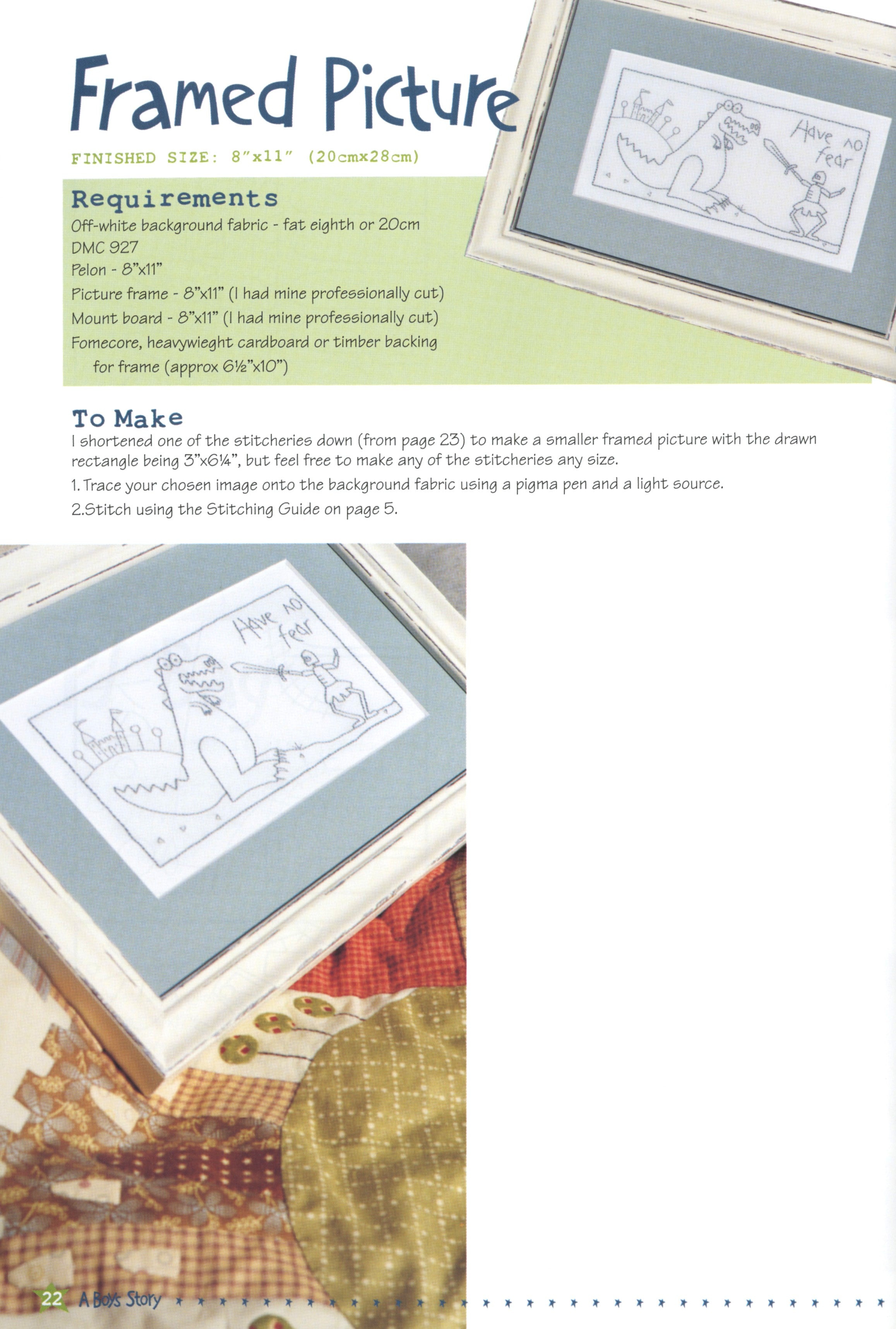 A Boys Story Quilt Pattern Book by Anni Downs of Hatched and Patched