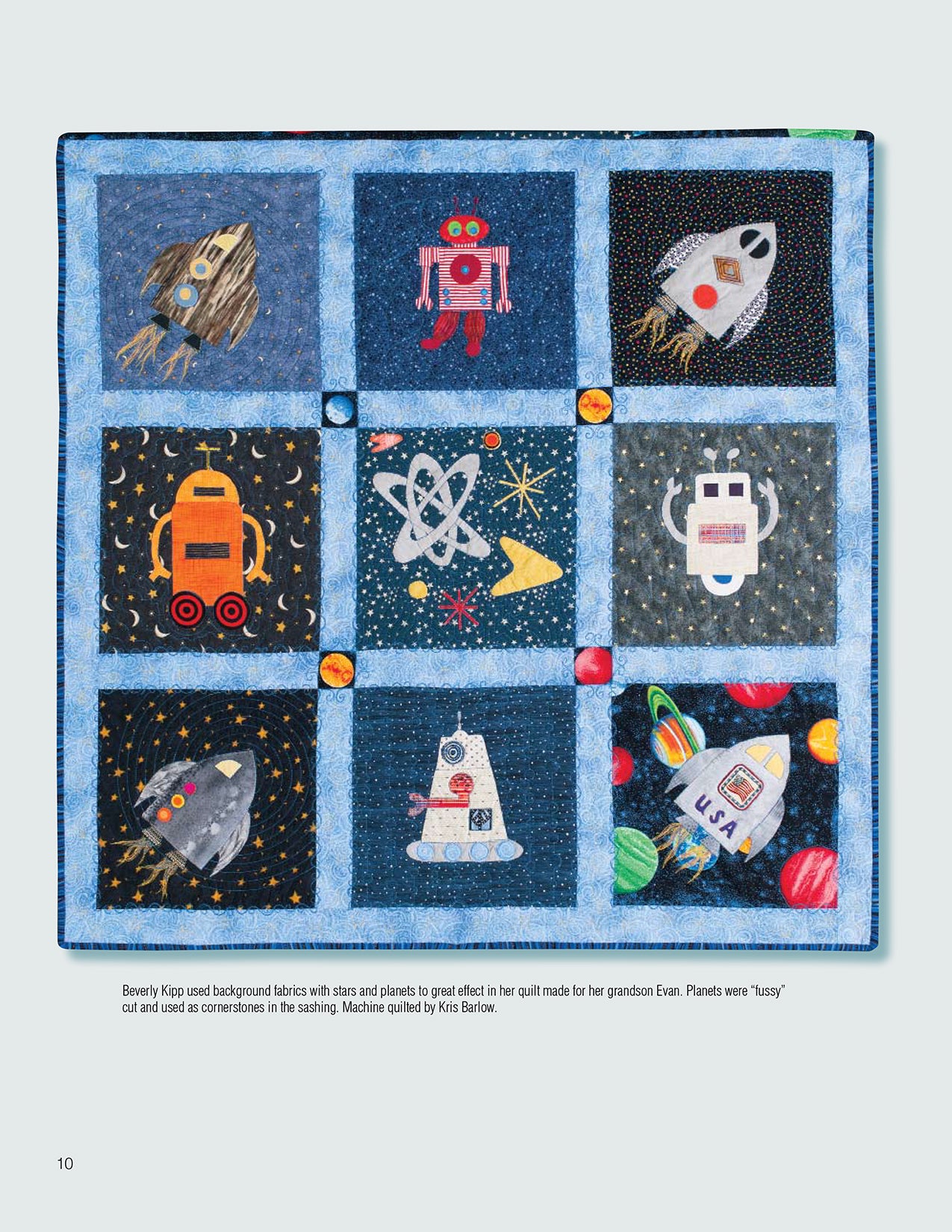 Robots In Space Quilt Pattern Book by Linda Frost for Kansas City Star Quilts