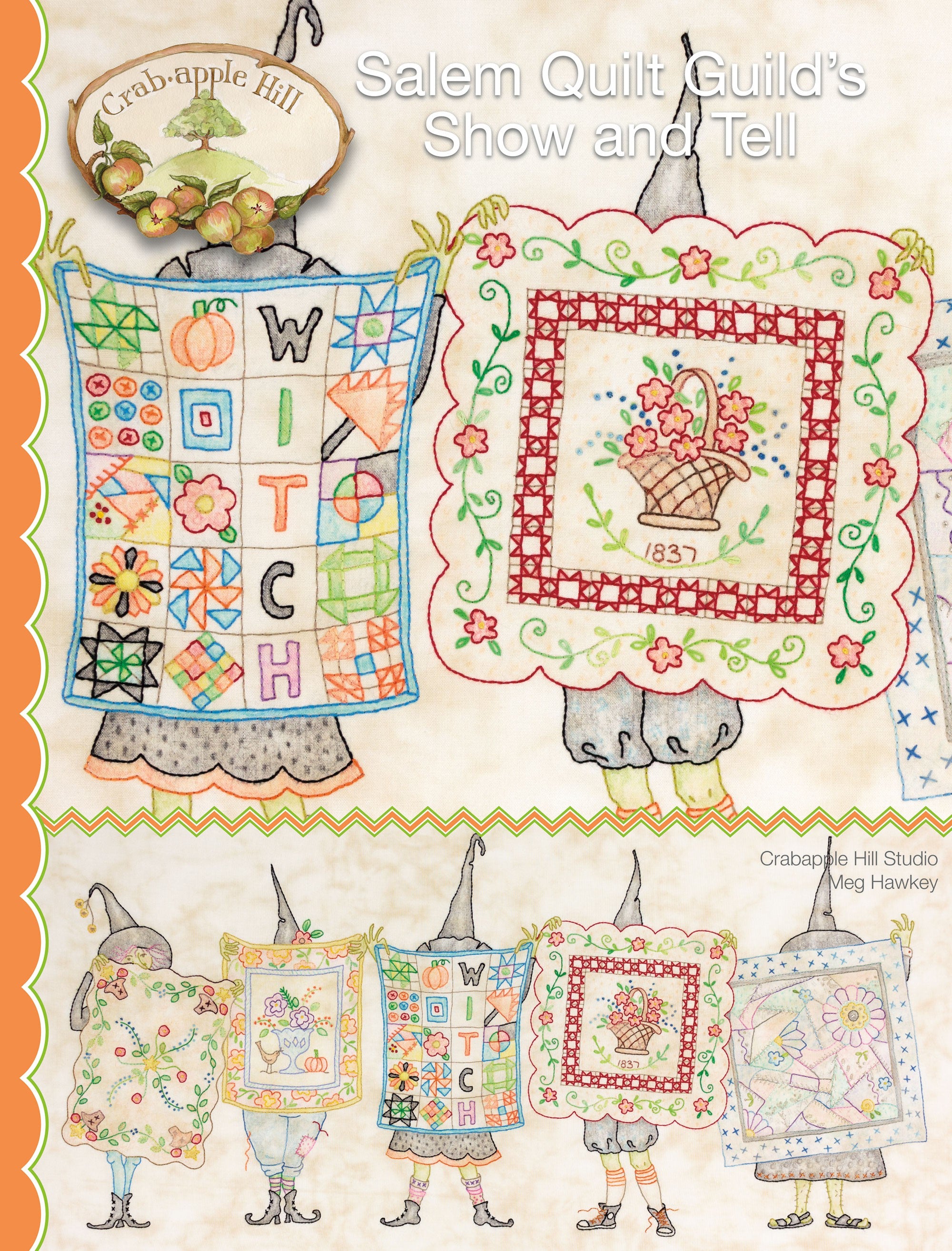 Salem Quilt Guild's Show And Tell Quilt Pattern by Meg Hawkey for Crabapple Hill Studio