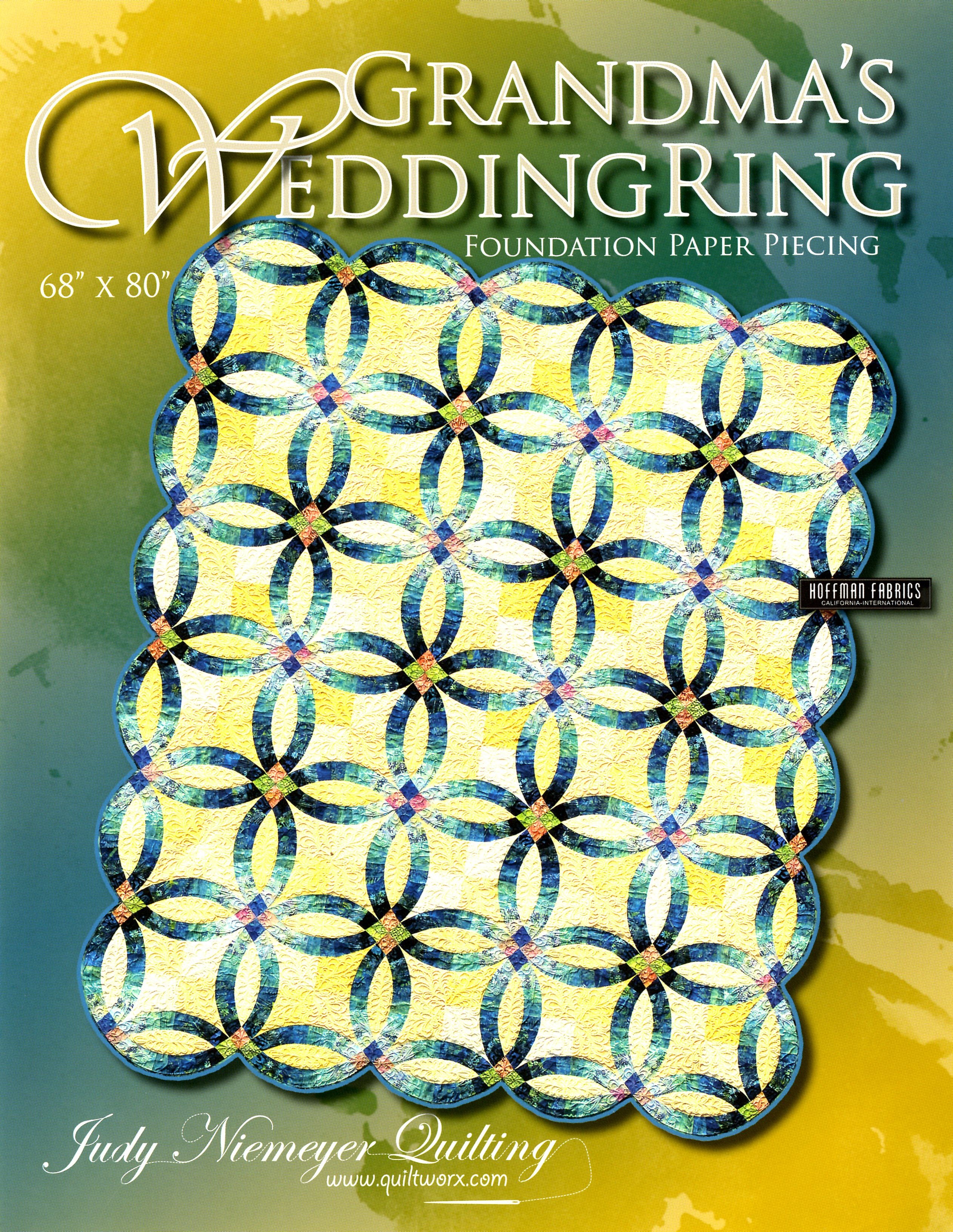 Grandma's Wedding Ring Foundation Paper Pieced Quilt Pattern by Judy Niemeyer of Quiltworx