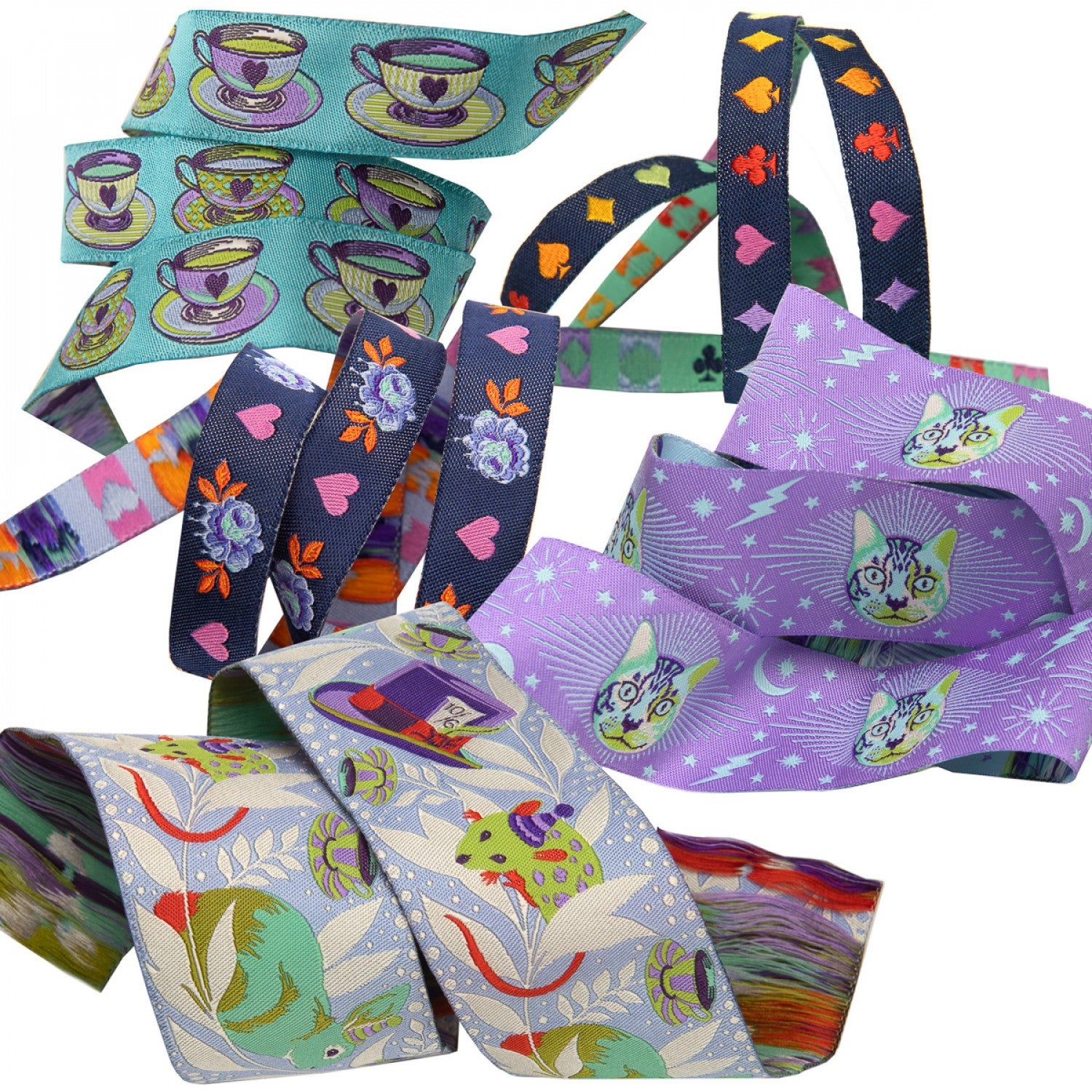 Curiouser DayDream Designer Ribbon Pack by Tula Pink for Renaissance Ribbons