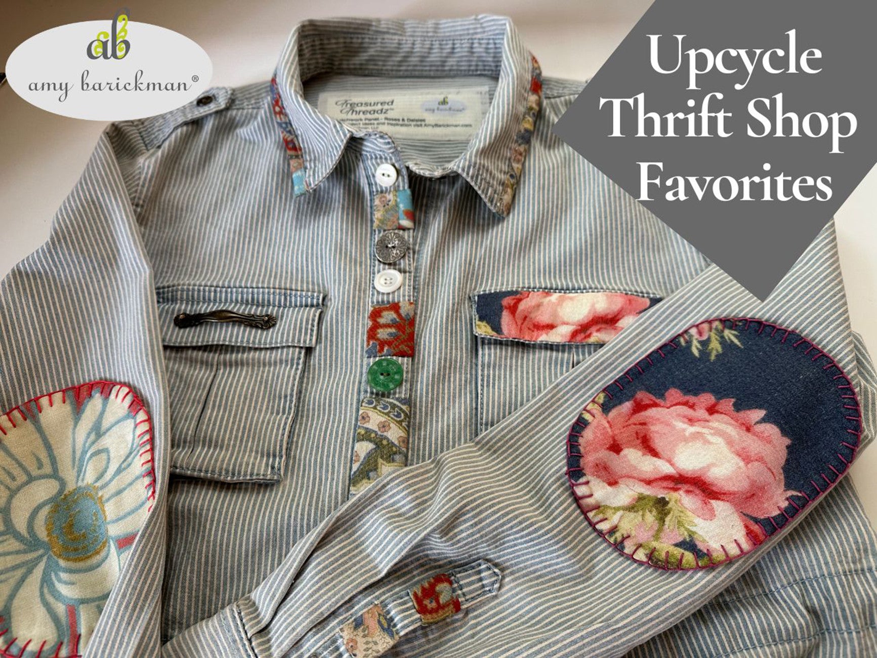 Roses & Daises Patchwork Fabric Panel by Amy Barickman for Treasured Threadz