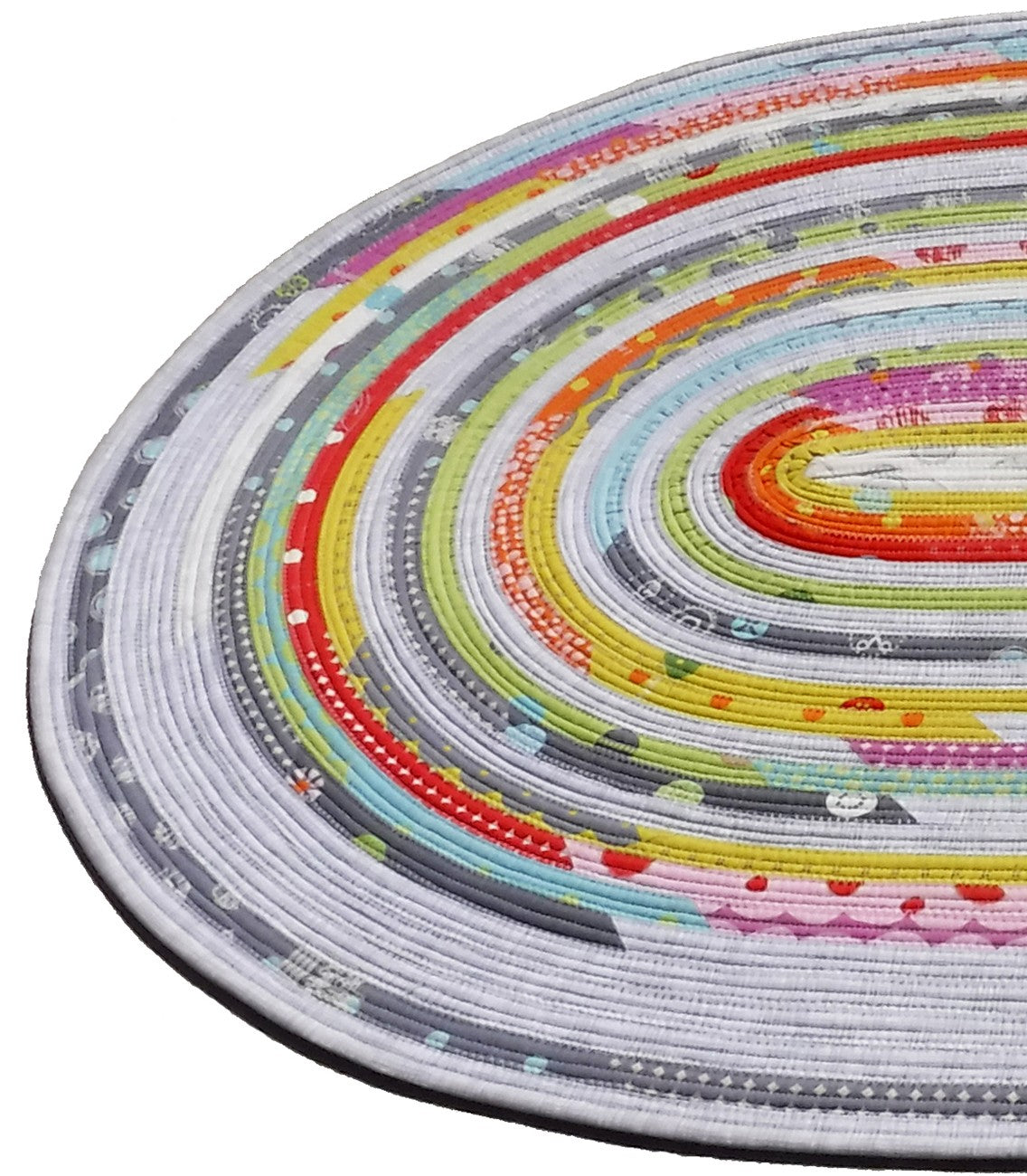 Jelly Roll Rug Oval 30-Inch x 44-Inch and More Sewing Pattern by Roma Lambson of RJ Designs